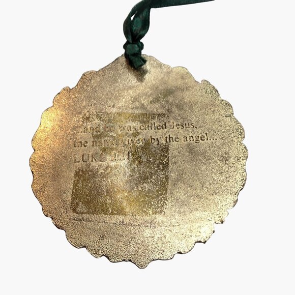 Virgin Mary Madonna Child Pendant Christmas Ornament Luke 2 21 Baby Jesus - Picture 4 of 8